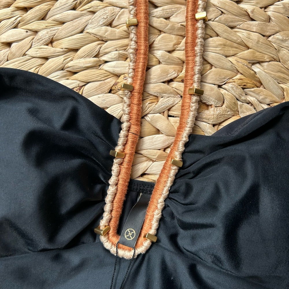 NWT SENEGAL CAROL ONE-PIECE BY VIX Paula Hermanny 24 carrot gold pleaded beads - Picture 3 of 9